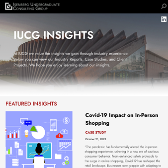 Design of the IUCG insights page